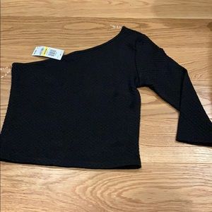 One shoulder stretch top